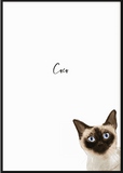 Personalised Siamese Cat Print - Printy