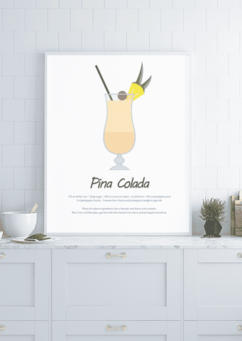 Pina Colada Cocktail Print - Printy