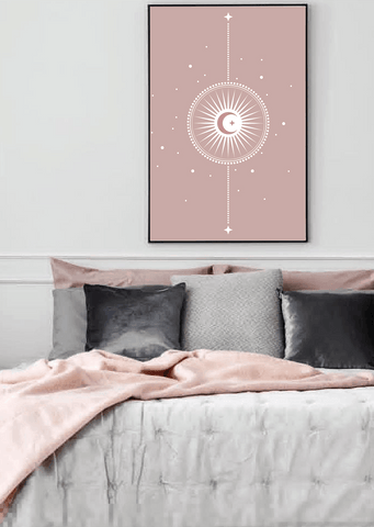 Pink Moon Burst Poster