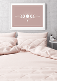 Pink Moon Phases Poster