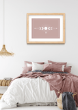 Pink Moon Phases Poster