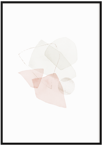 Pink and White Abstract Set of 3