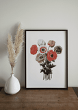 Poppy Bunch Flower Print - Printy