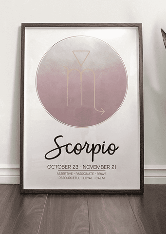 Scorpio Zodiac Symbol Print - Printy