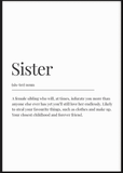 Sister Definition Print - Printy