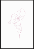 Pink Sketchy Flower One Poster