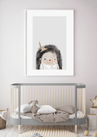 Sweet Hedgehog Nursery Print - Printy