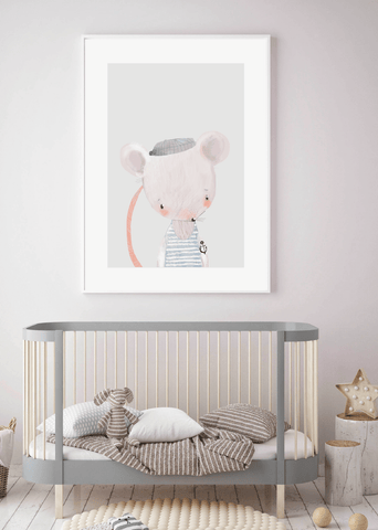 Sweet Mouse Nursery Print - Printy