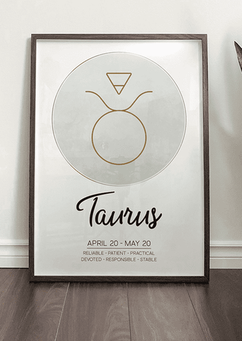 Taurus Zodiac Symbol Print - Printy