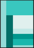 Teal Colour Block Poster