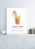 Tequila Sunrise Cocktail Print - Printy