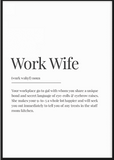 Work Wife Definition Print - Printy