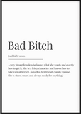 Bad Bitch Definition Print - Printy