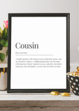 Cousin Definition Print