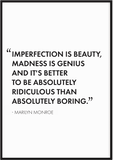 Marilyn Monroe - Imperfection is beauty - Printy