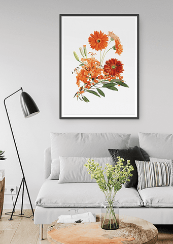 Orange Flower Print - Printy