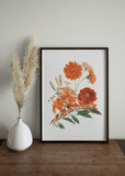 Orange Flower Print - Printy