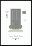Personalised House Door Print - Printy