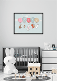 Personalised zoo animal nursery print - Printy