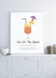 Sex On The Beach Cocktail Print - Printy